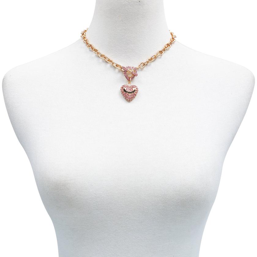 Bling Heart Pendant Charm Necklace New Arrival