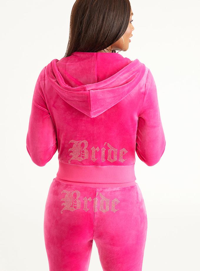 Bride Big Bling Velour Hoodie For Sale