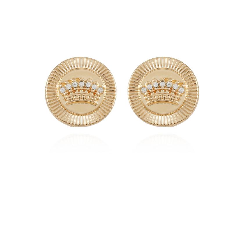 Button Crown Stud Earrings Best Seller