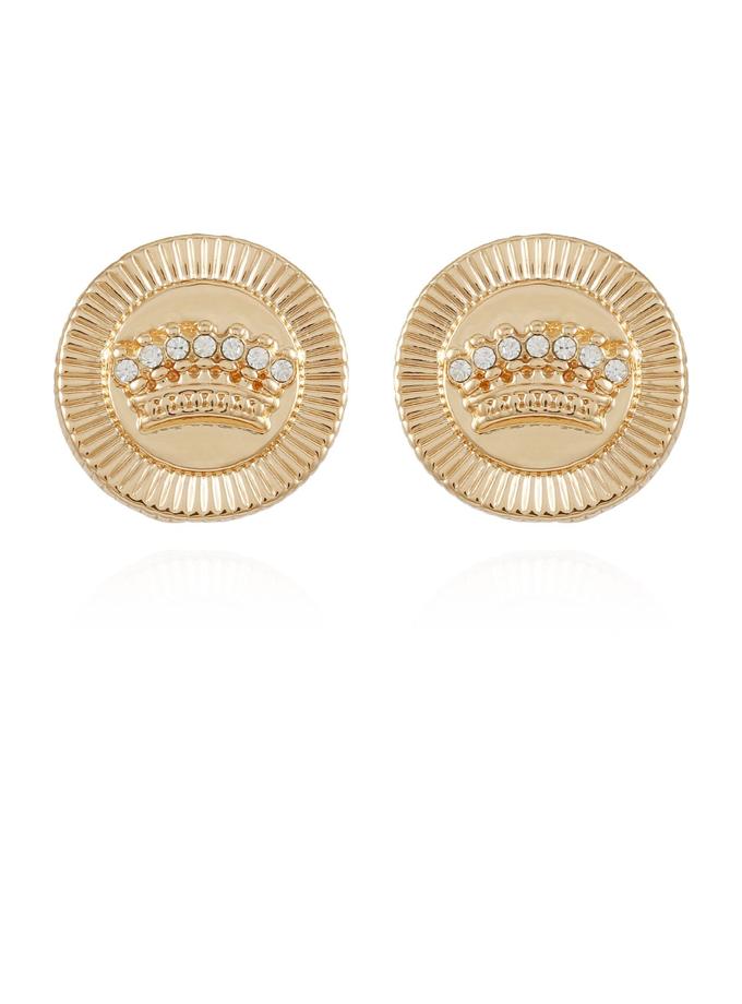 Button Crown Stud Earrings Best Seller