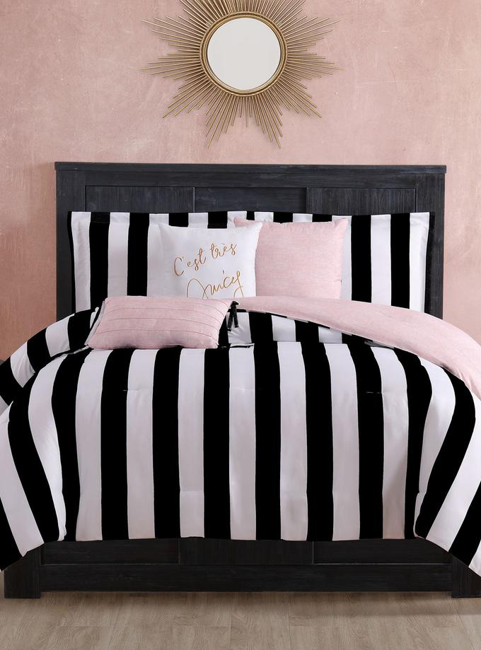 Cabana Striped Reversible Comforter Set Free shipping