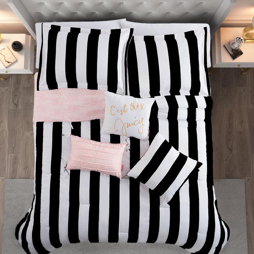 Cabana Striped Reversible Comforter Set Free shipping