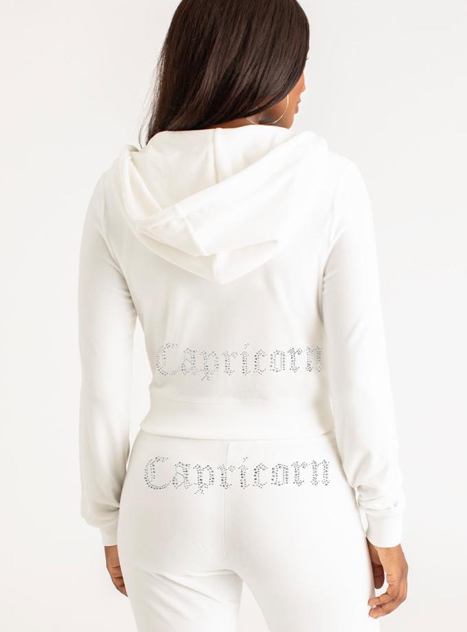 Capricorn Big Bling Velour Hoodie On Sale