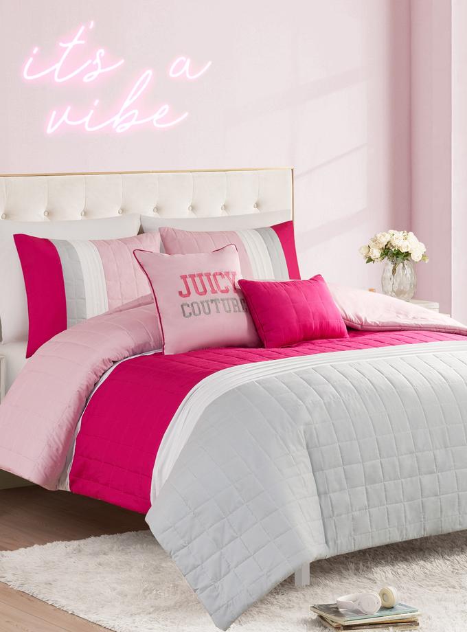 Color Blocked Pieced Comforter Set High Quality