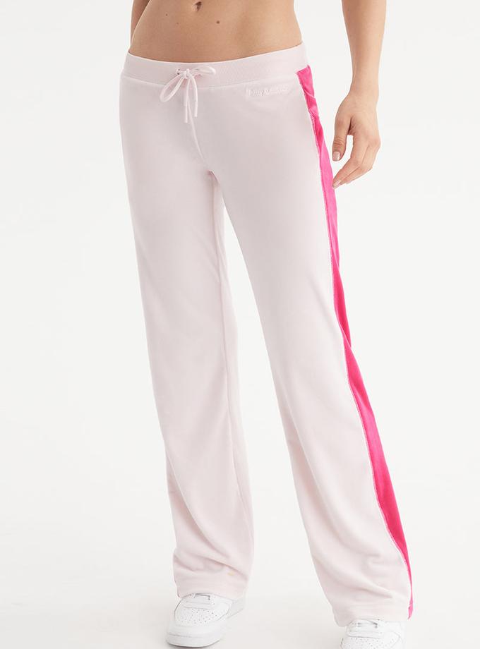 Colorblock Velour Track Pants Best Price