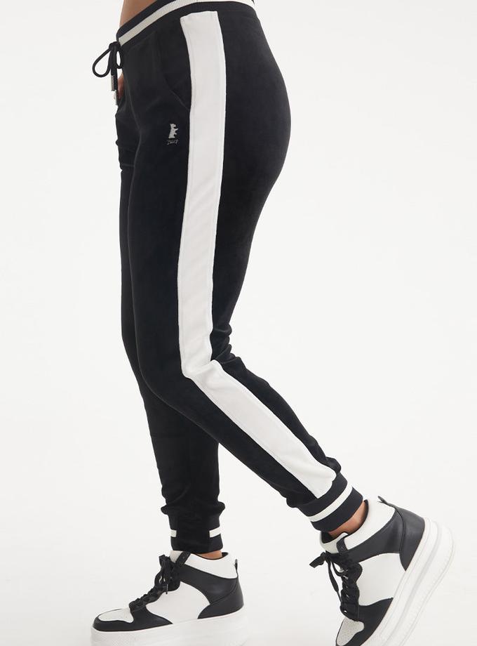 Contrast Rib Velour Joggers Best Seller