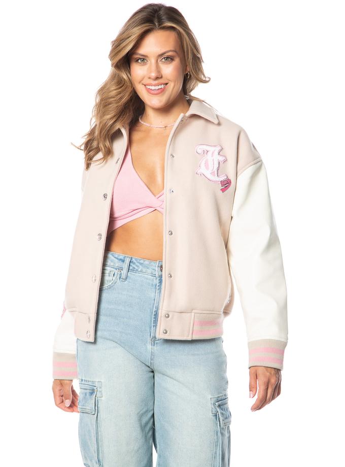 Convertible Collar Varsity Jacket Same Day Delivery