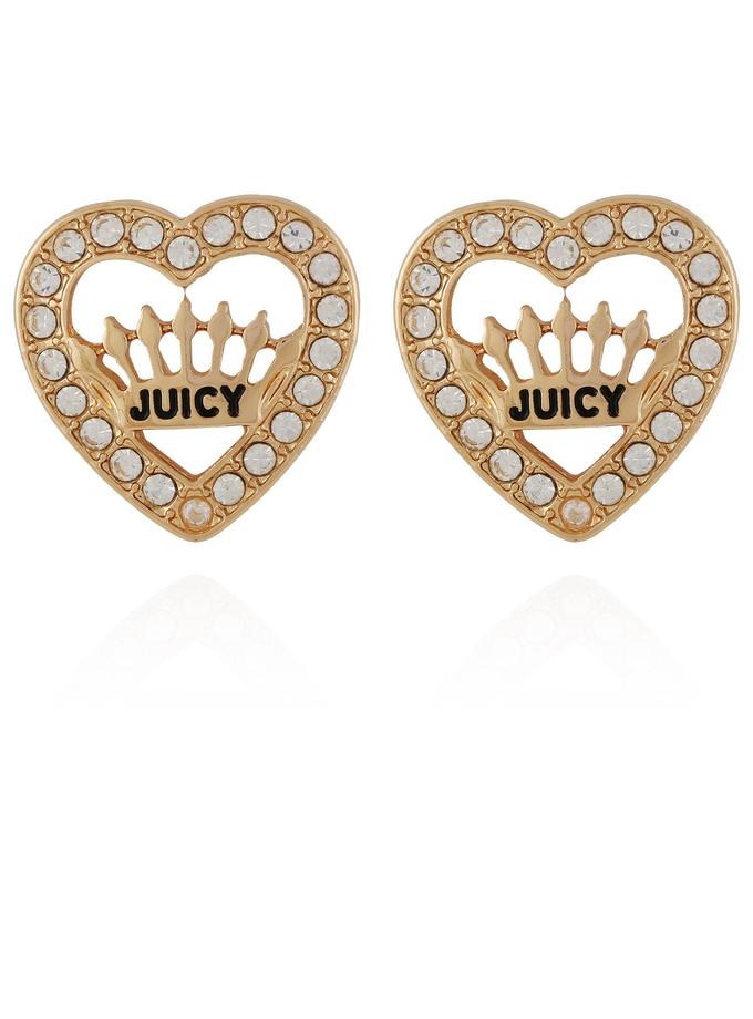 Crown Heart Stud Earrings Same Day Delivery