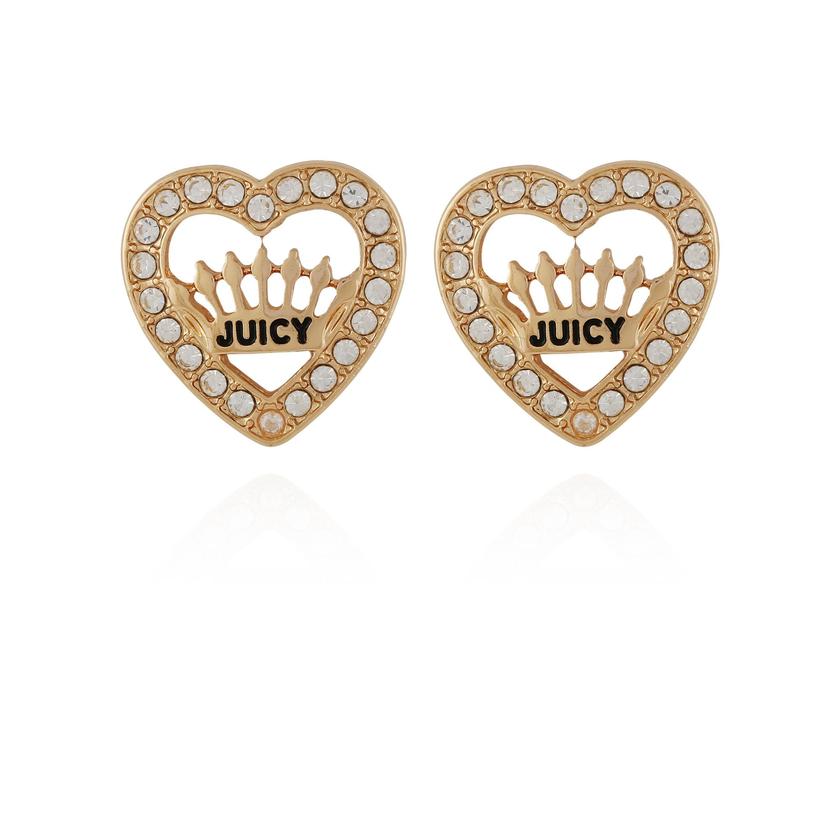 Crown Heart Stud Earrings Same Day Delivery