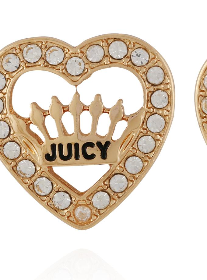 Crown Heart Stud Earrings Same Day Delivery