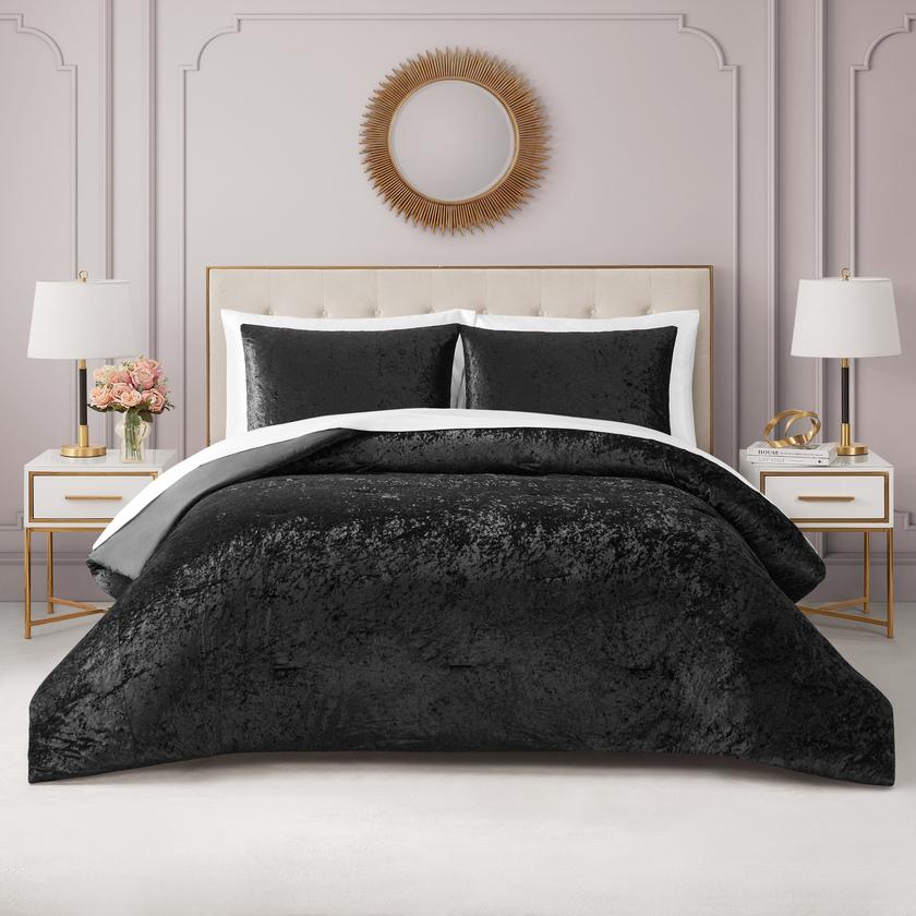 Crushed Velvet Comforter Set Best Buy