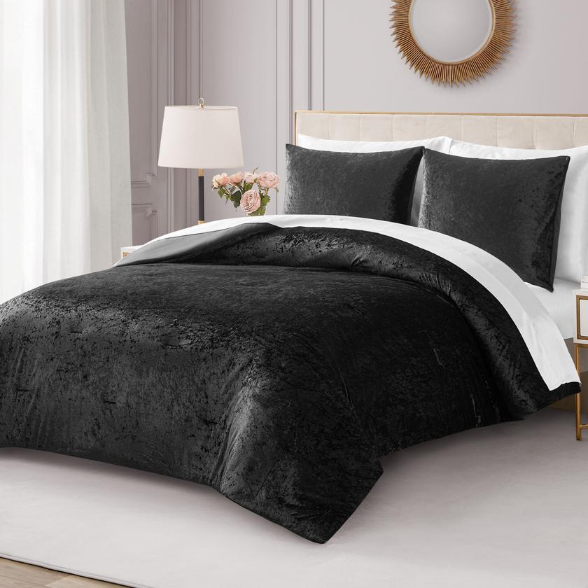 Crushed Velvet Comforter Set Best Buy