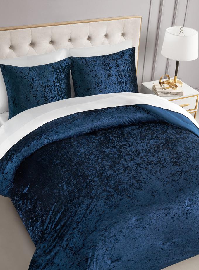 Crushed Velvet Comforter Set For Sale