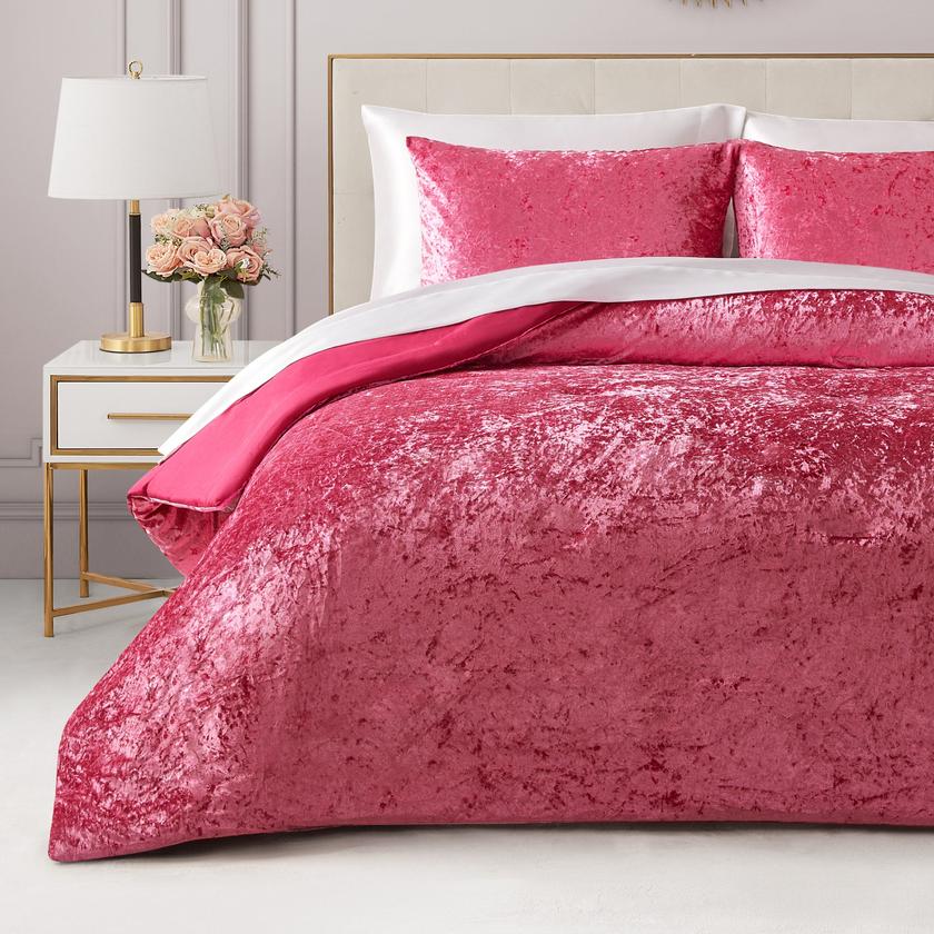 Crushed Velvet Comforter Set High Quality