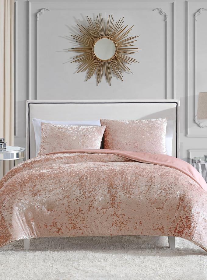 Crushed Velvet Comforter Set On Sale