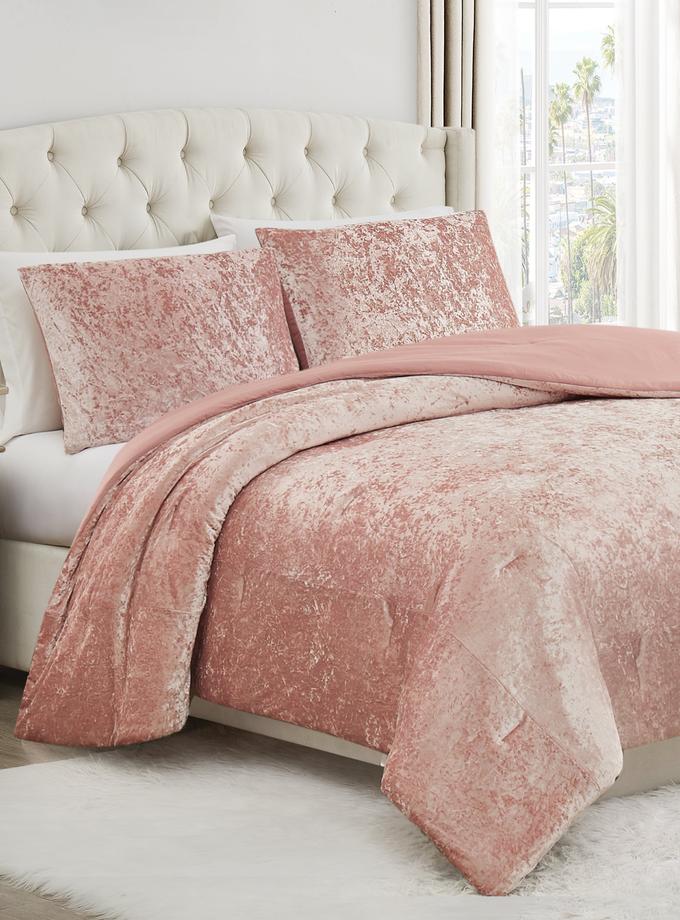 Crushed Velvet Comforter Set On Sale