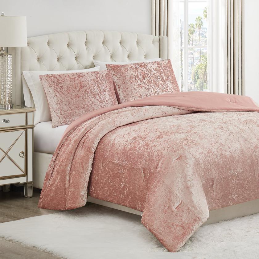 Crushed Velvet Comforter Set On Sale