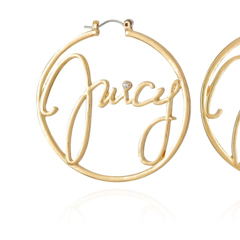 Cursive Hoop Earrings Best Seller