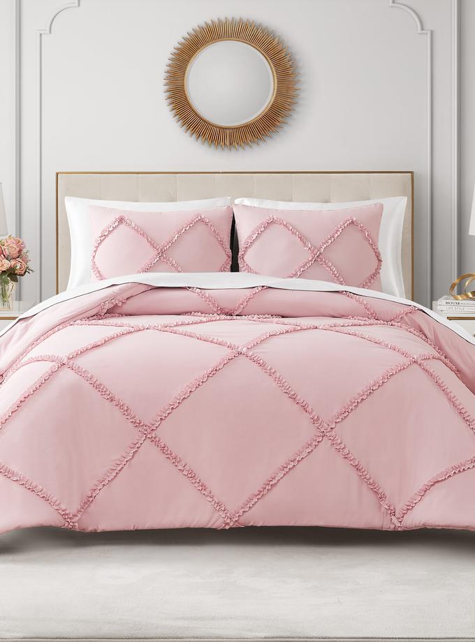 Diamond Ruffle Comforter Set Free shipping