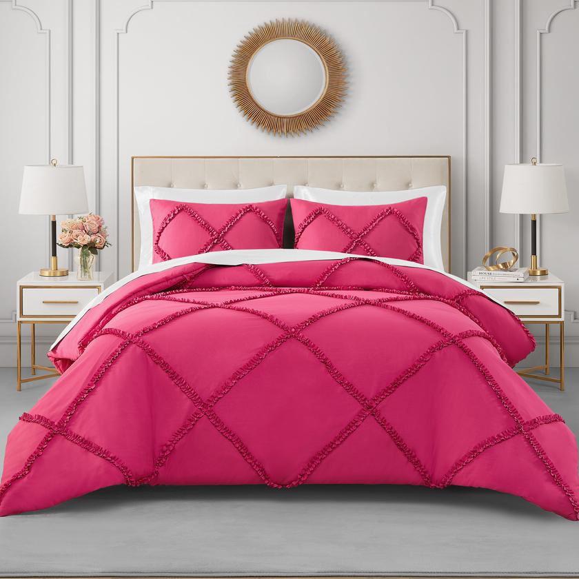 Diamond Ruffle Comforter Set New Arrival