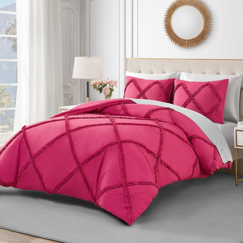 Diamond Ruffle Comforter Set New Arrival