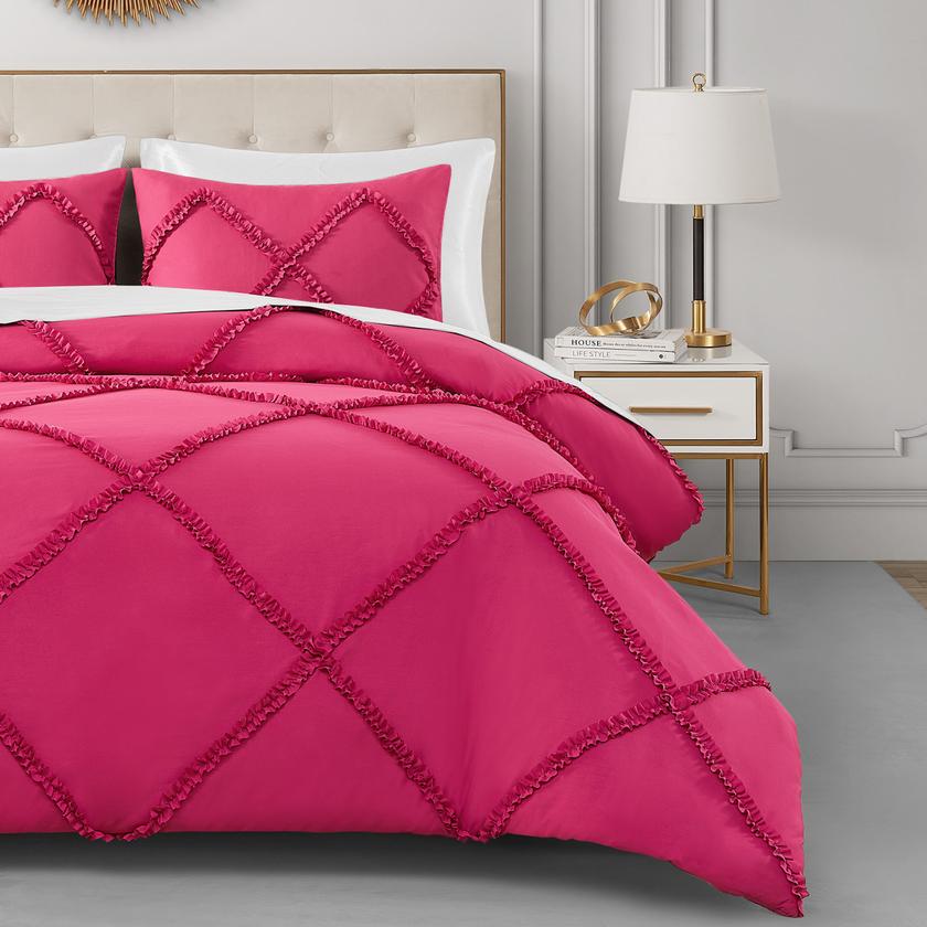 Diamond Ruffle Comforter Set New Arrival