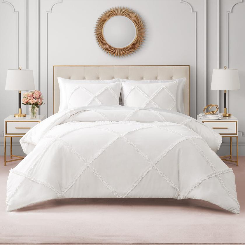 Diamond Ruffle Comforter Set On Sale