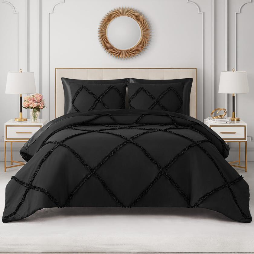 Diamond Ruffle Comforter Set Same Day Delivery