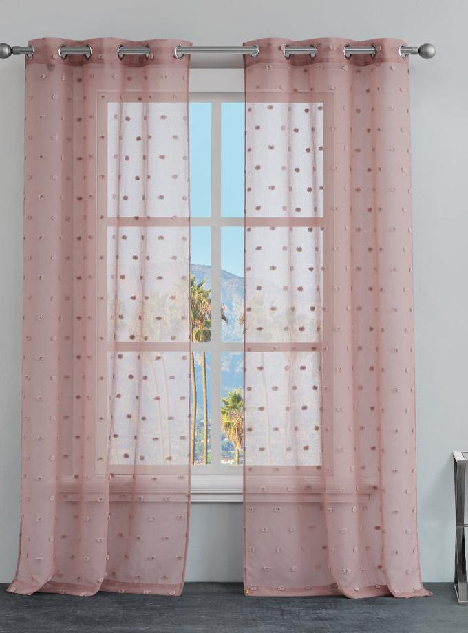 Evelyn Polka Dot Sheer Curtains Best Buy