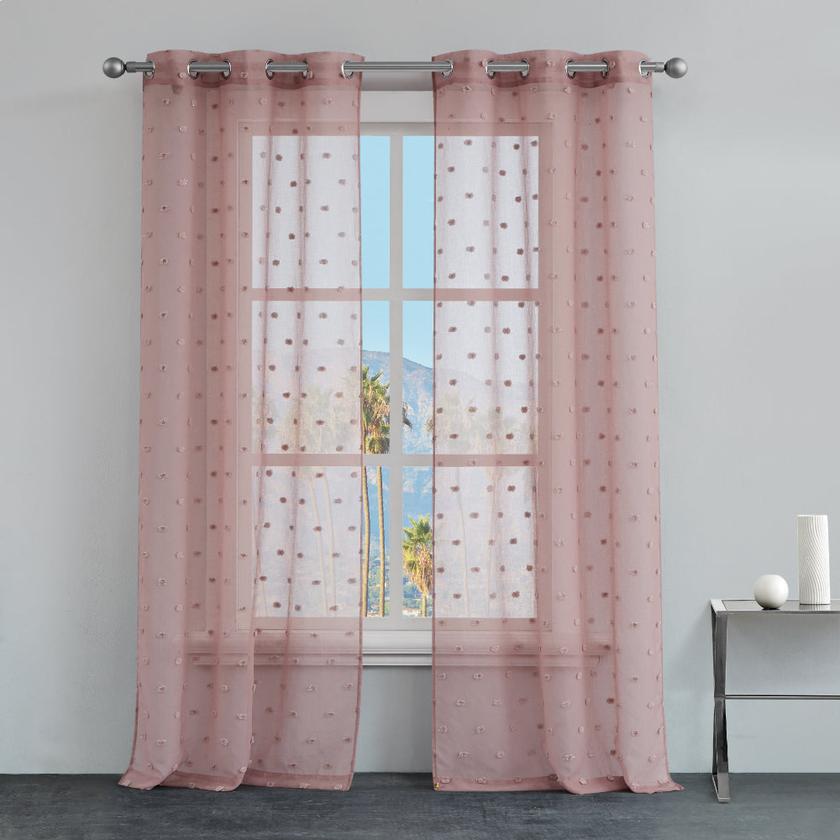 Evelyn Polka Dot Sheer Curtains Best Buy