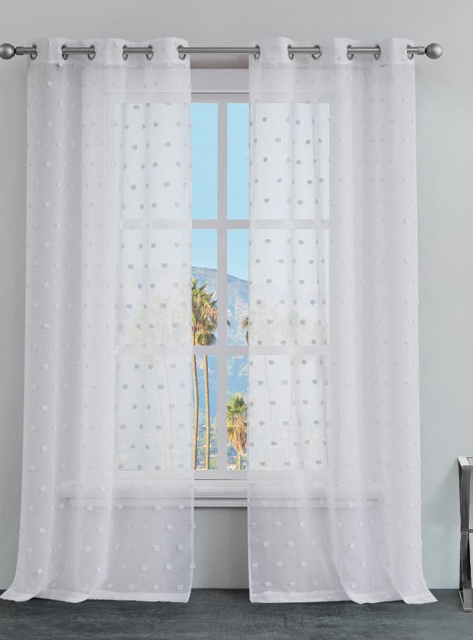 Evelyn Polka Dot Sheer Curtains Best Price