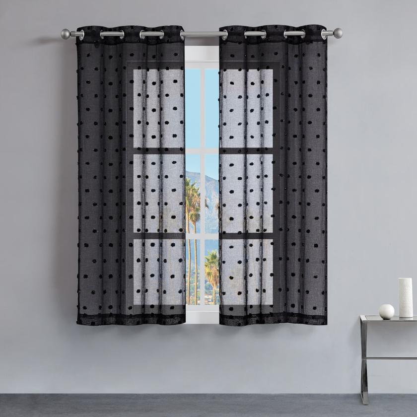 Evelyn Polka Dot Sheer Curtains On Sale