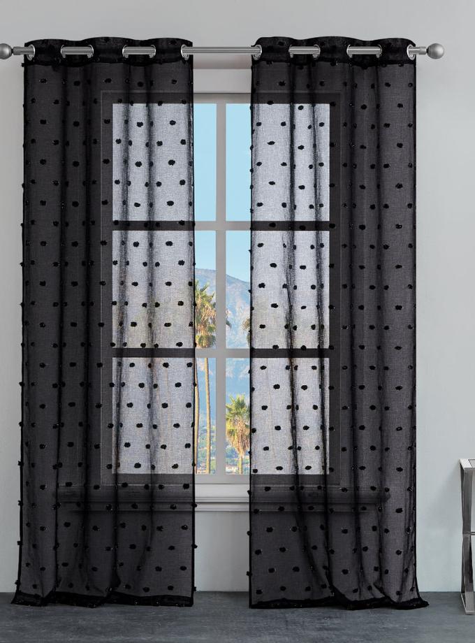 Evelyn Polka Dot Sheer Curtains On Sale