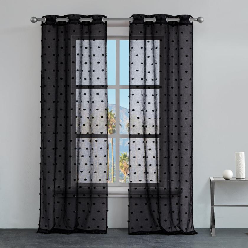 Evelyn Polka Dot Sheer Curtains On Sale