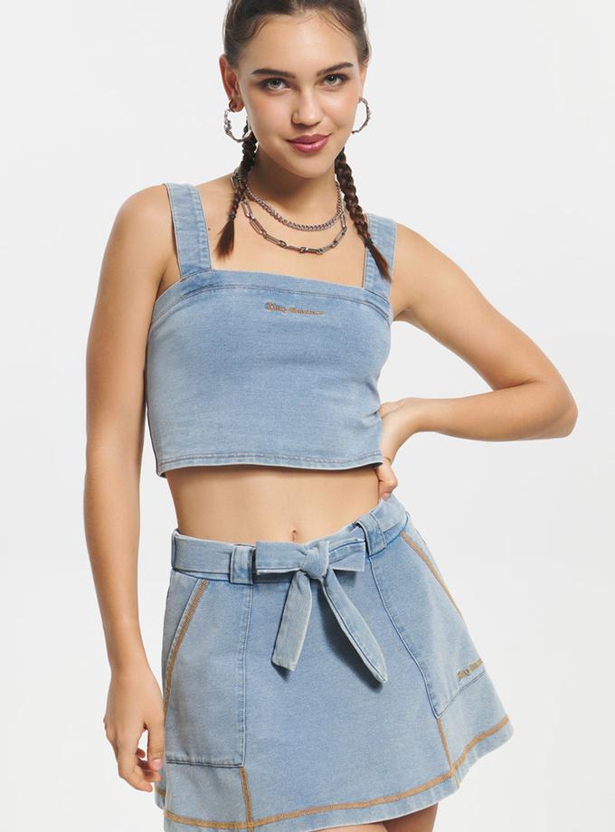 Faux Denim Tank Top Same Day Delivery