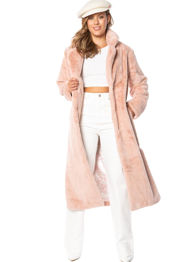 Faux Fur Teddy Trench Coat Same Day Delivery