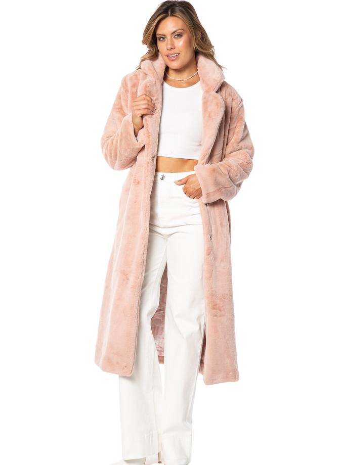 Faux Fur Teddy Trench Coat Same Day Delivery