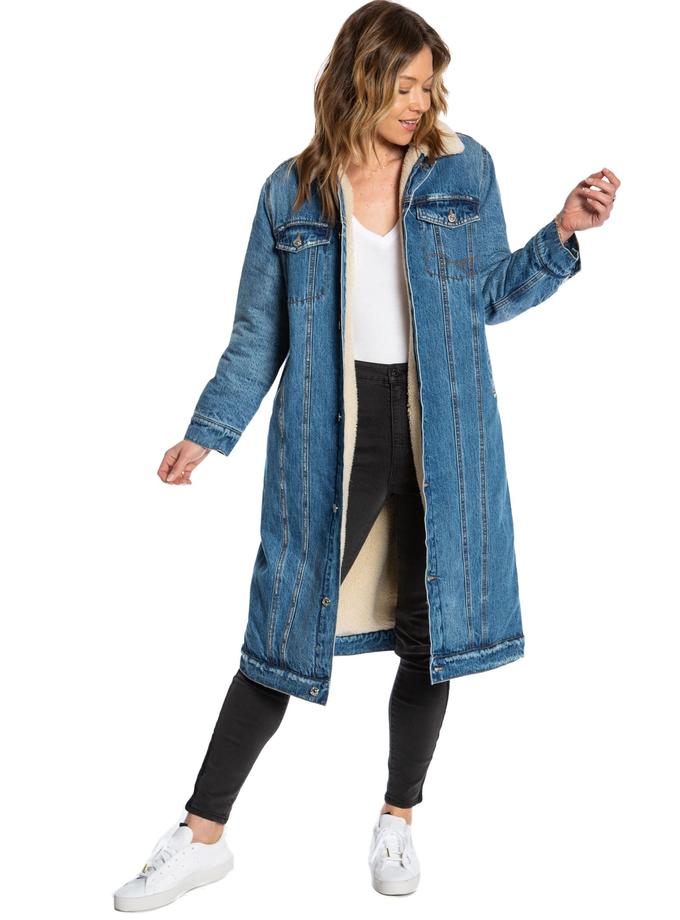 Faux Sherpa Lined Trucker Jean Jacket Best Seller