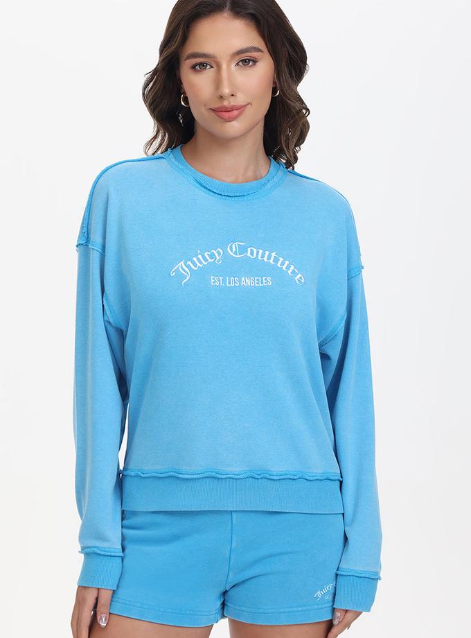 French Terry Embroidered Crewneck High Quality