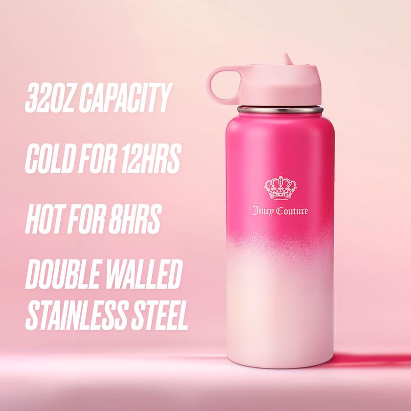 Go Girl Stainless Steel Water Bottle with Pop-up Straw Same Day Delivery