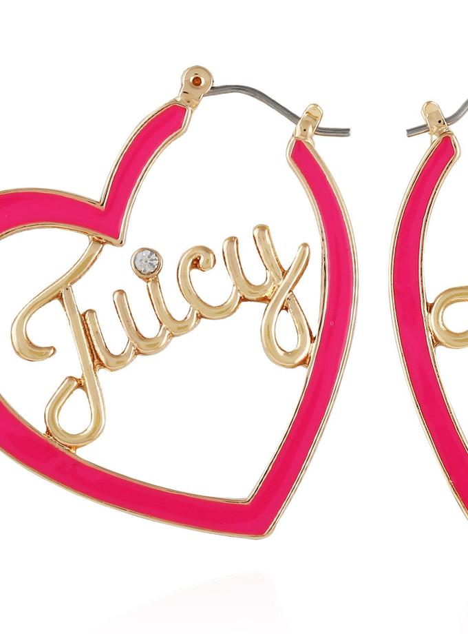 Juicy Heart Hoop Earrings Best Price