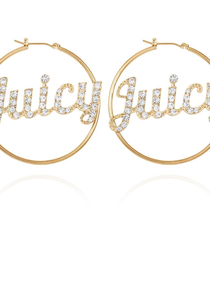 Juicy Logo Hoop Earrings Same Day Delivery