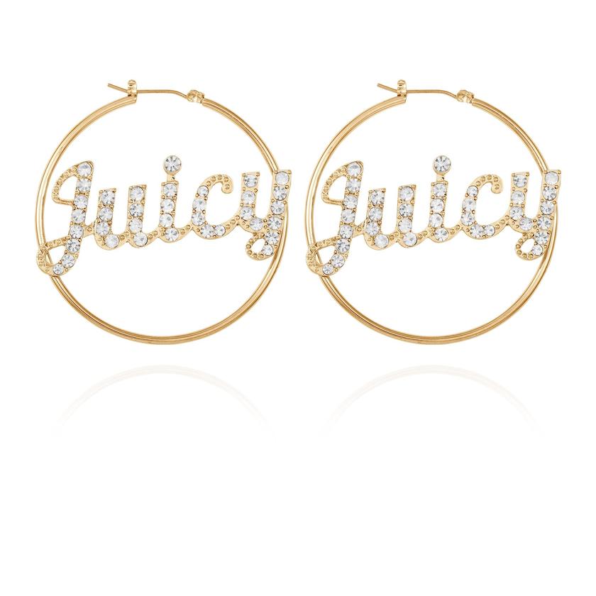 Juicy Logo Hoop Earrings Same Day Delivery