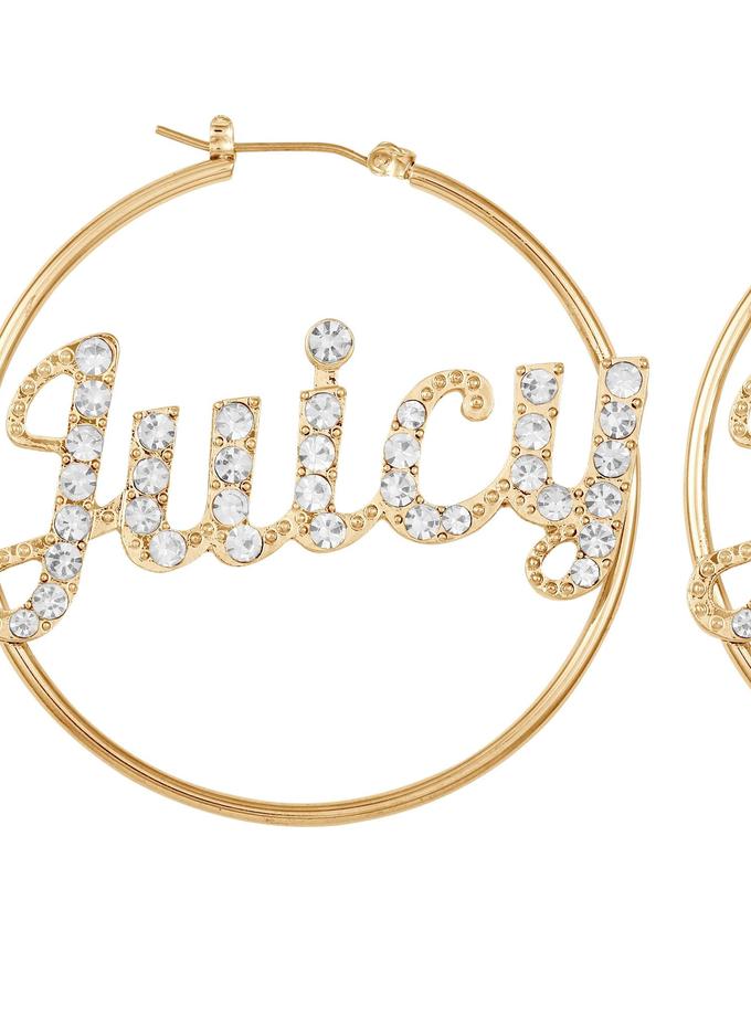 Juicy Logo Hoop Earrings Same Day Delivery