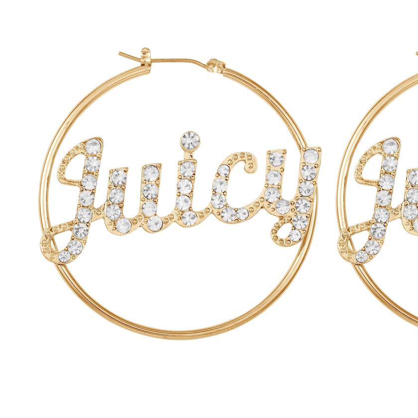 Juicy Logo Hoop Earrings Same Day Delivery