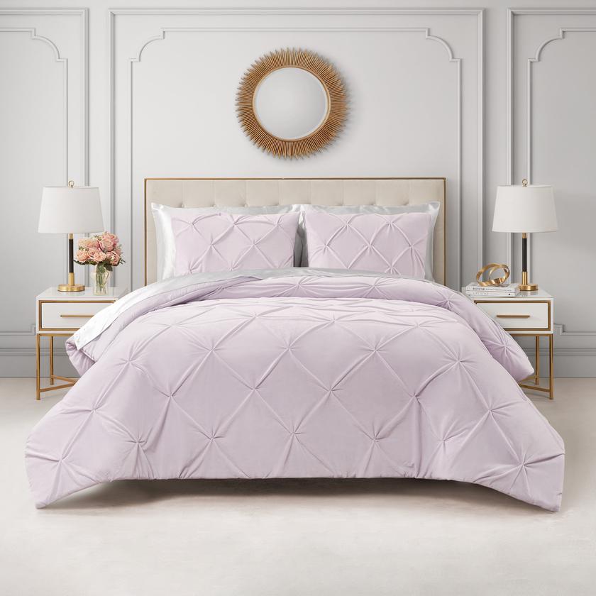 Kiss Pleat Micromink Comforter Set Best Seller