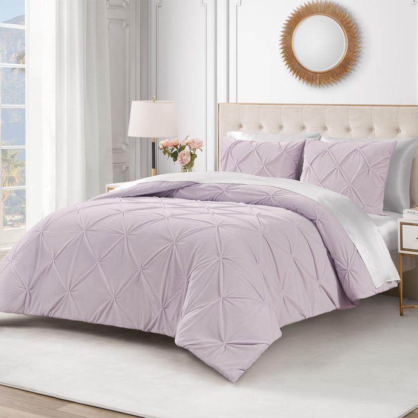 Kiss Pleat Micromink Comforter Set Best Seller