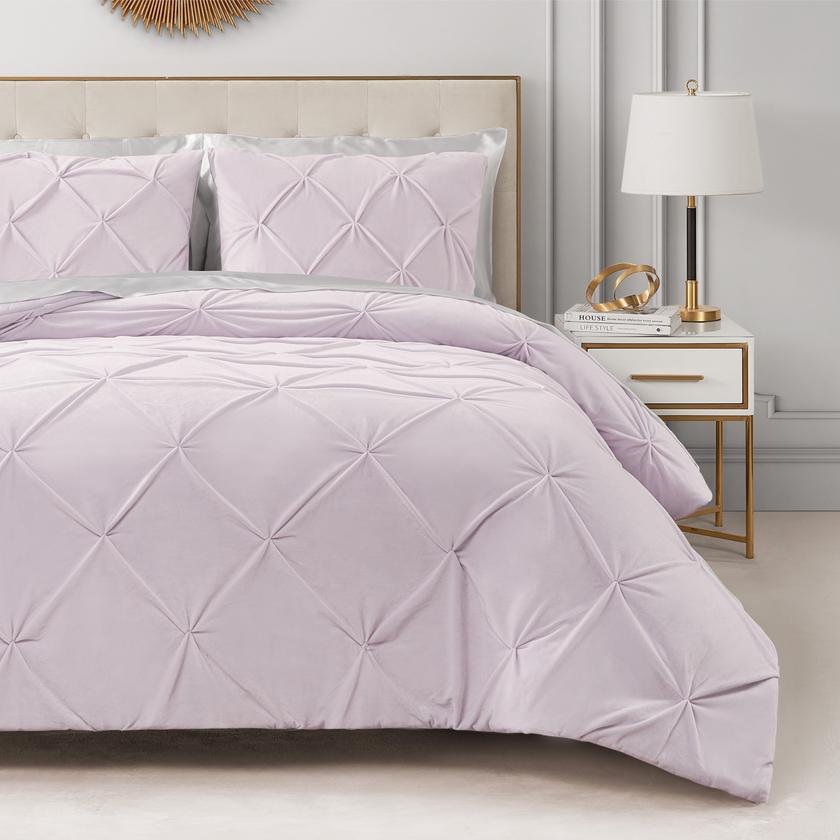 Kiss Pleat Micromink Comforter Set Best Seller