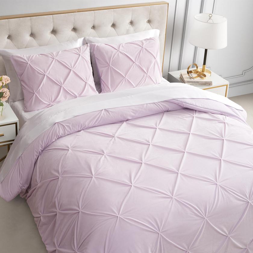 Kiss Pleat Micromink Comforter Set Best Seller