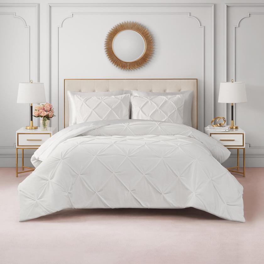 Kiss Pleat Micromink Comforter Set For Sale